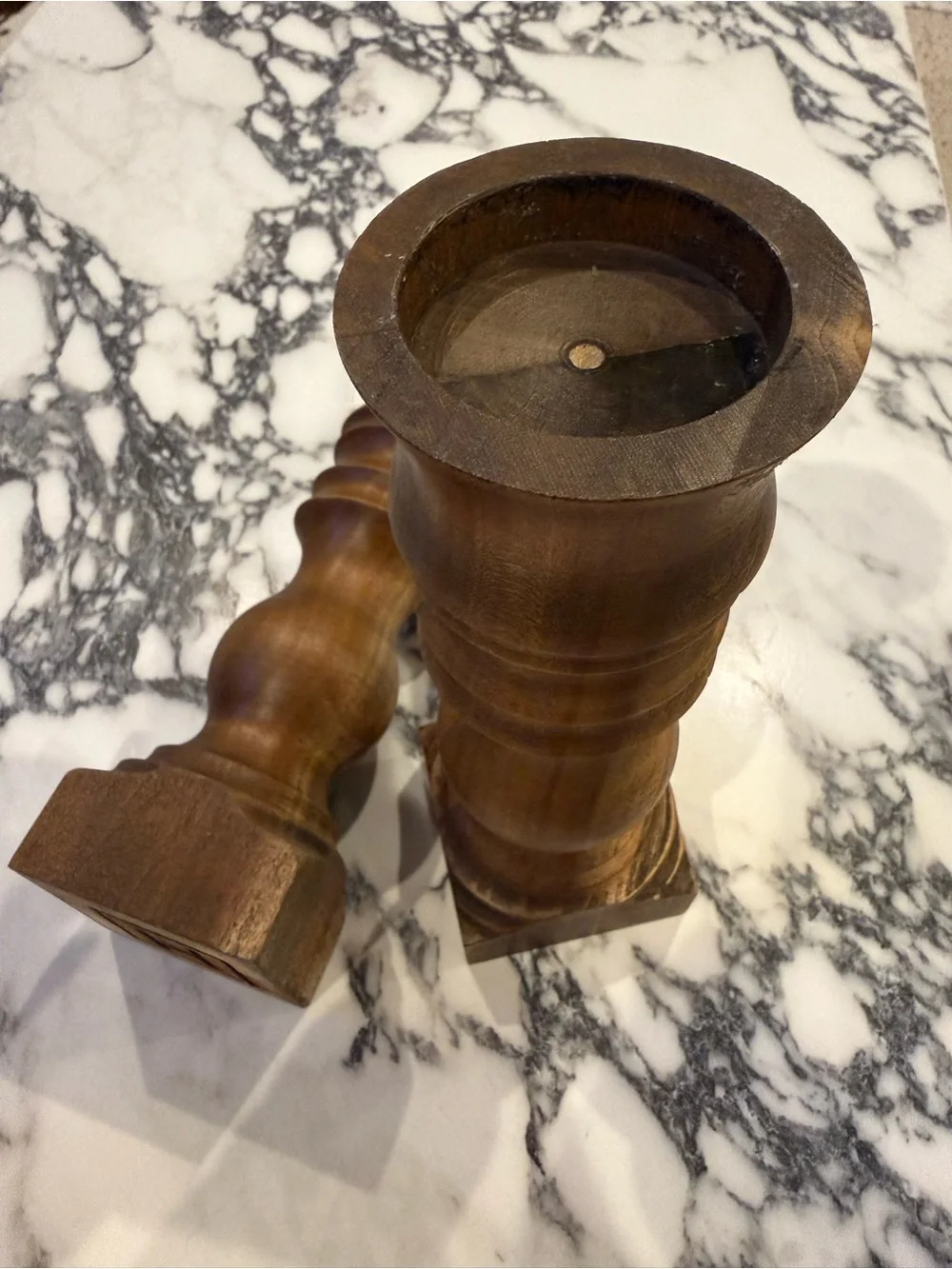 Harp Design Co Hand Turned Wood Candlesticks Set of 2 Clint Harp Fixer Upper